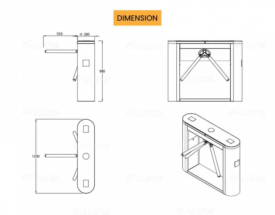 Mairs Waist High Turnstiles Tripod Turnstiles Waist Height Turnstiles